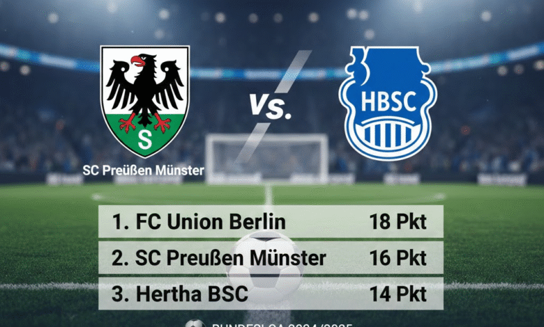 teilnehmer: preussen münster gegen hertha bsc tabelle