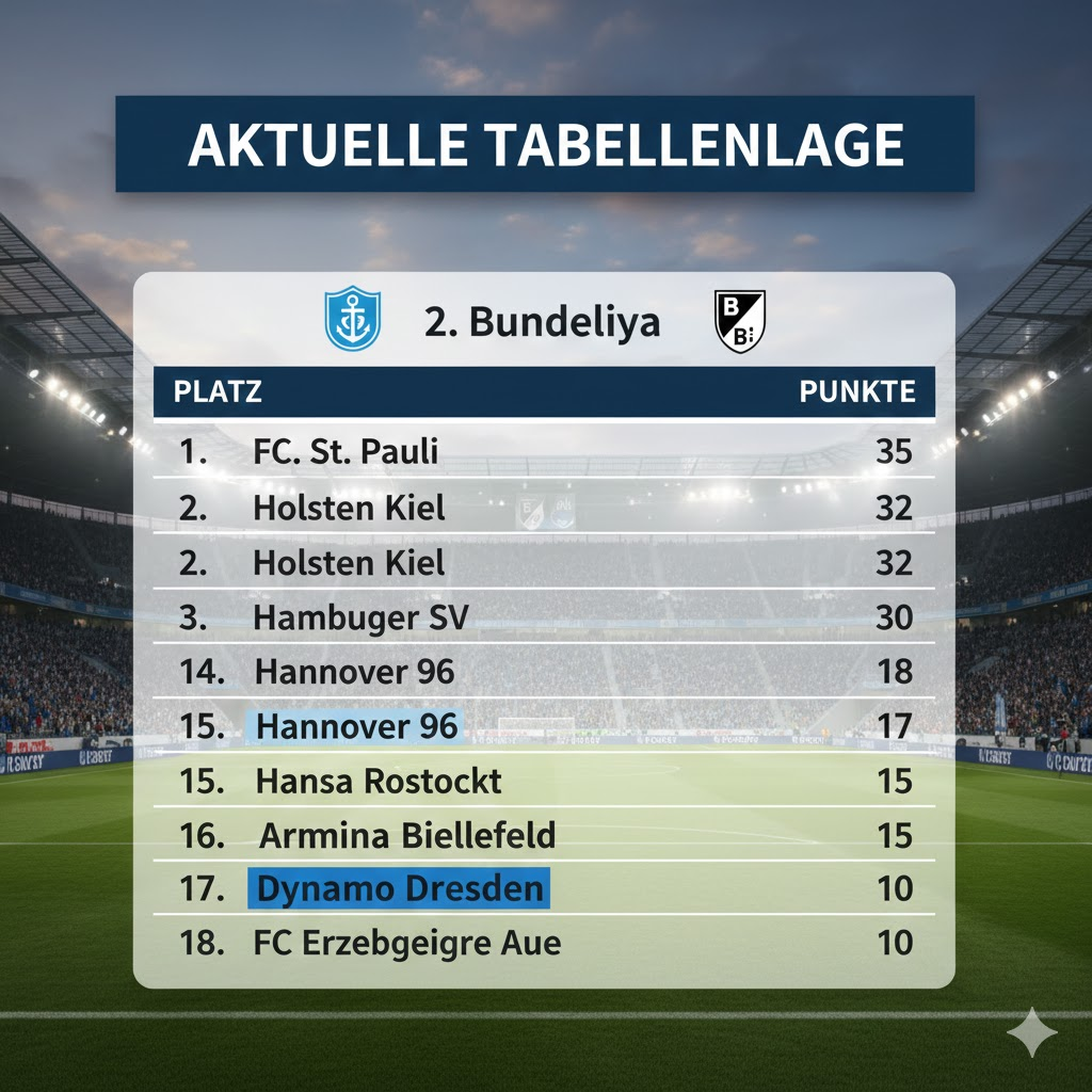 teilnehmer: holstein kiel gegen arminia bielefeld tabelle