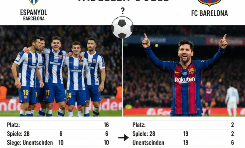 teilnehmer: espanyol barcelona gegen fc barcelona tabelle